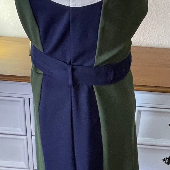 Tory Burch colorblock sleeveless mini sheath dress. XS pockets - Picture 7 of 9